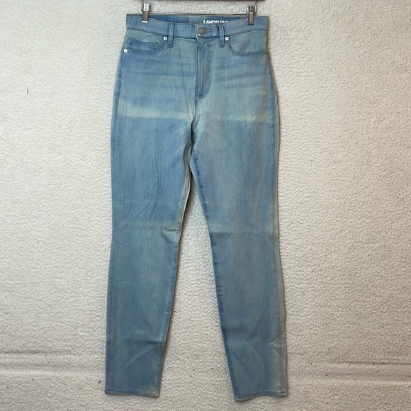 NWT Lands End Womens Juneberry Blue Curvy Skinny 360 Denim Jean Pants SIZE 0 - Picture 1 of 4